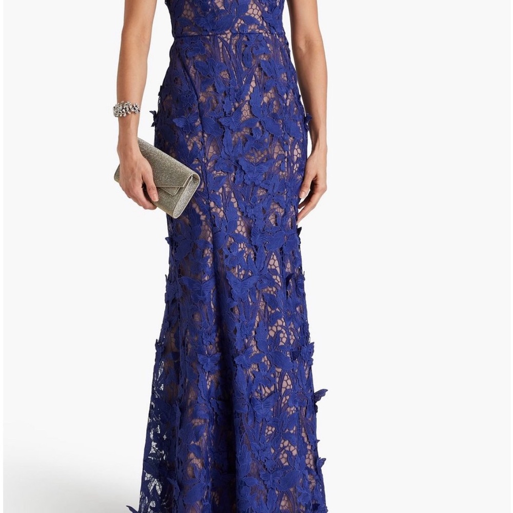 Royal Blue Lace Maxi Dress